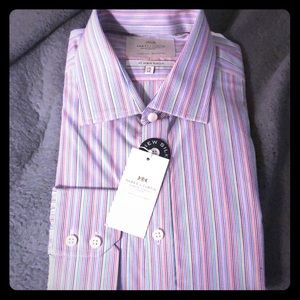 Hawes & Curtis Orange & Purple Dress Shirt
